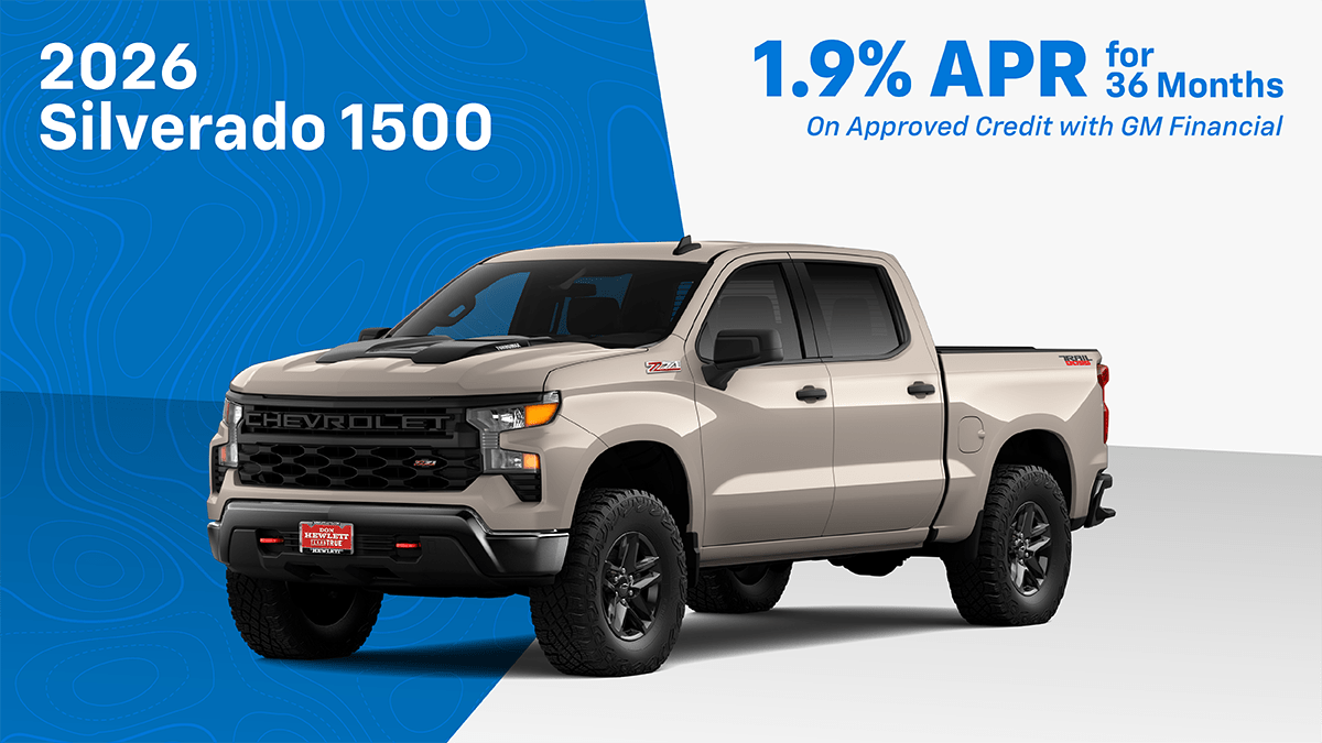 2026 Silverado 1500 1.9% for 36 Mo.