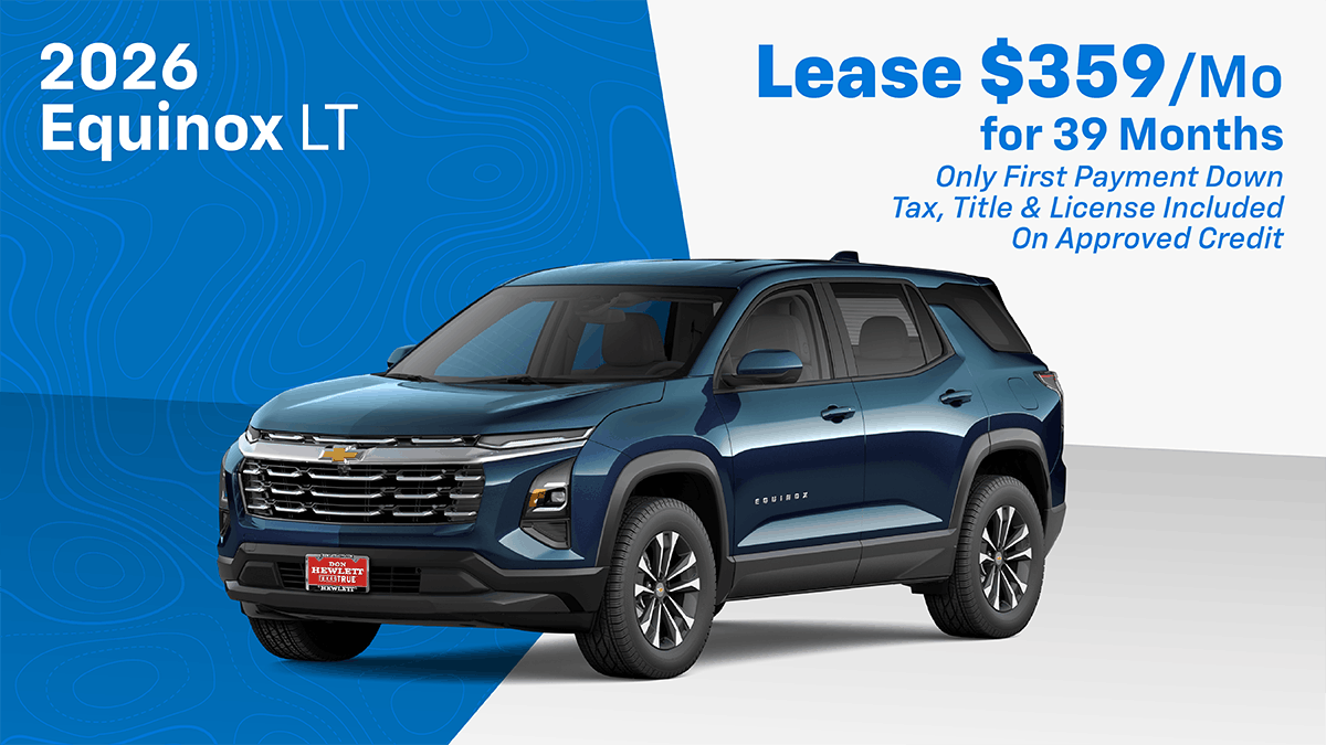 2026 Equinox $359 Mo. Lease 39 Months