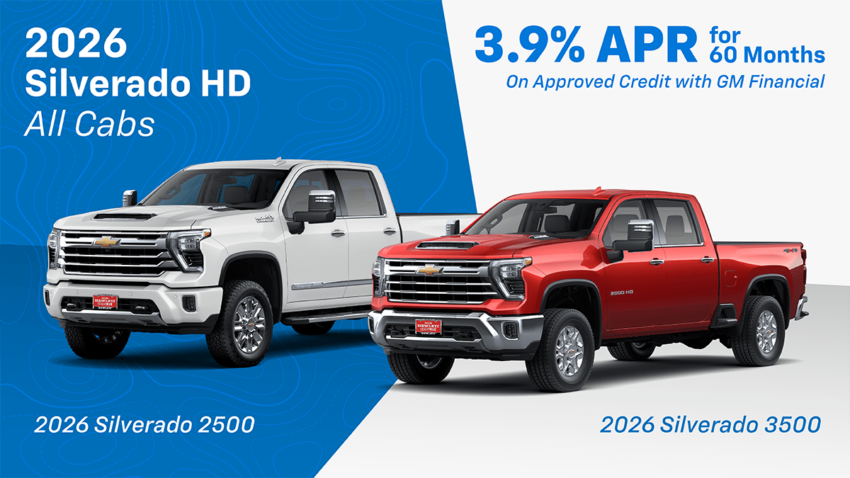 2026 Silverado HD 2500/3500 3.9% for 60 Mo.