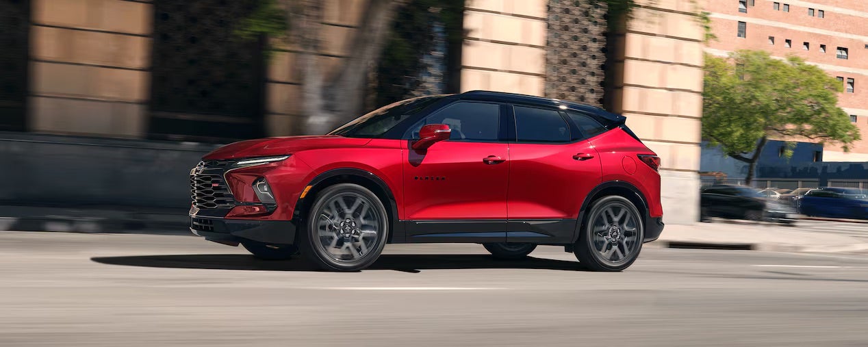 2026 Chevrolet Blazer RS side profile — standard black two-tone roof