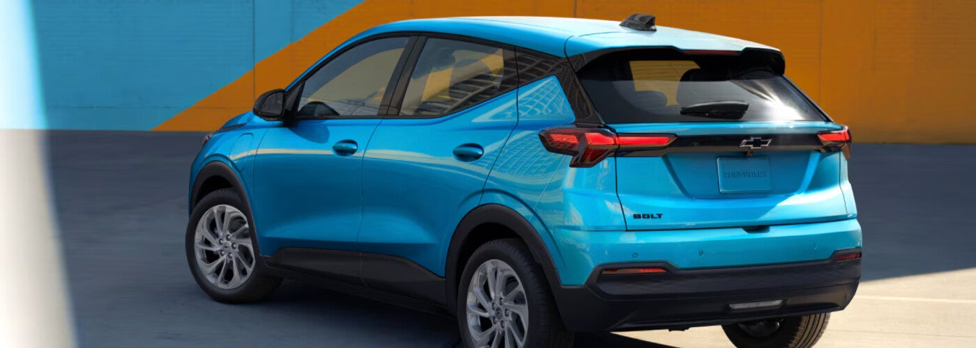 2027 Chevrolet Bolt LT rear three-quarter view