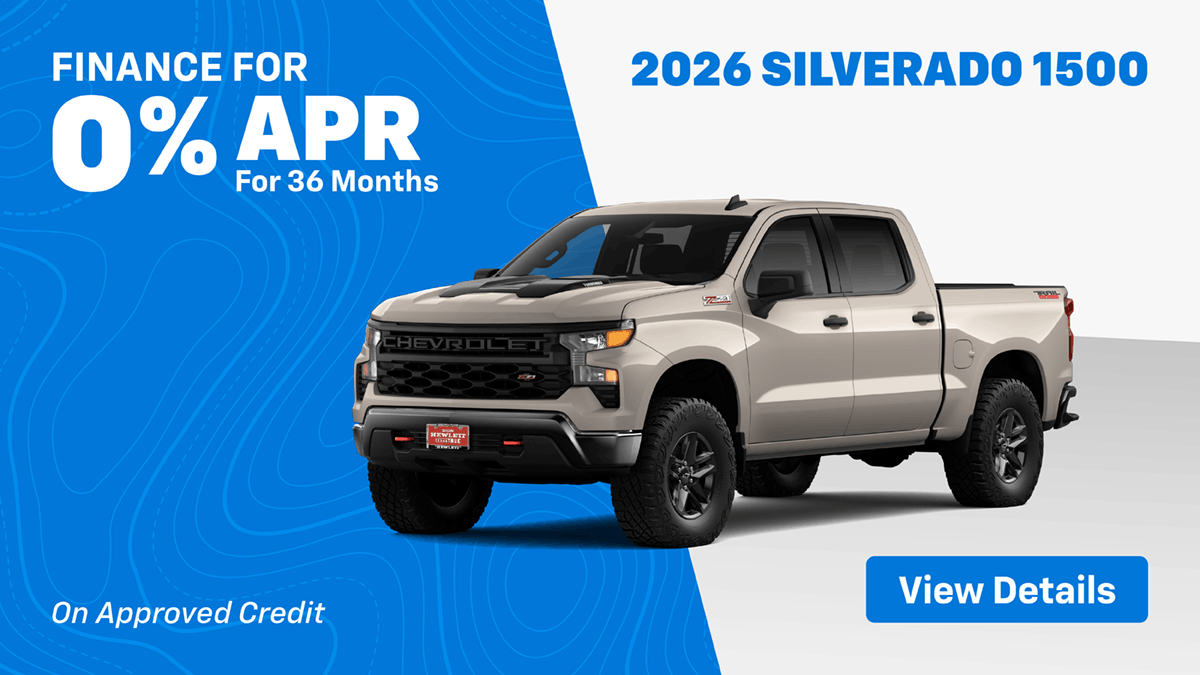 2026 Silverado 1500 0% for 36 Mo.